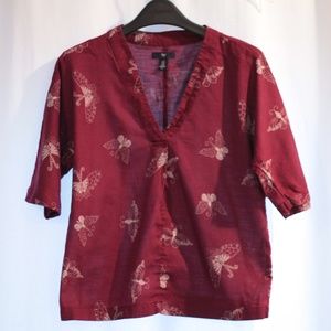 Gap Burgundy Blouse